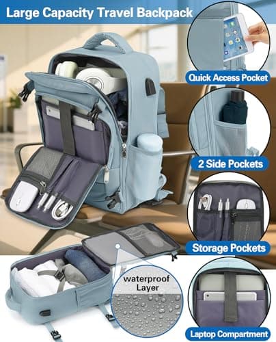 KLOSTAIN Cabin Bags 40x20x25 for Ryanair Underseat Travel Backpack Hand Luggage Carry-ons Bag Cabin Size 20L for Airplanes Flight Ruscksack Solid Color — view 4