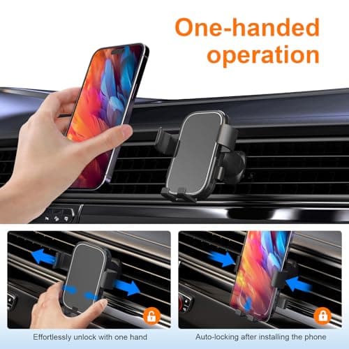 GRIFEMA Air Vent Car Phone Holder with Automatic Clamp — view 2