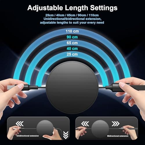 Qreninv 66W Multi Charger Cable 3 in 1 Fast Charging, 6A Retractable Charging Cable with Micro USB Type C Phone Port for 16 Pro, 16 Plus, MacBook, Pad, Galaxy, Black — view 3