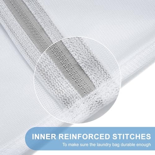 BAGAIL Mesh Laundry Bags, Washing Machine Wash Bags, Reusable and Durable Mesh Wash Bags for Delicate Blouse, Hosiery, Underwear, Bra, Lingerie and Baby Clothes, Great for Travel Storage Organization — view 4