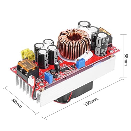 Jadeshay Boost Module,10-60V to 12-97V DC to DC Converter Voltage Step Up Converter 1500W 30A Boost Power Supply Module Solar LED Driver Constant Voltage and Current,with Short Circuit Protection — view 4