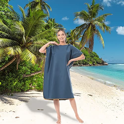 MOKANI Changing Robe Microfiber Towel Hooded Poncho for Beach Surfing — view 2