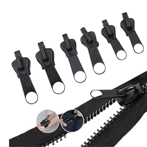 12Pcs Black Fix Zip Puller, Zip Repair Set, Zip Slider Repair Instant Kit, Instant Zipper Set, Fix Zipper Removable Rescue Replacement Pack for Coats Jacket, Luggage, Backpacks — view 3