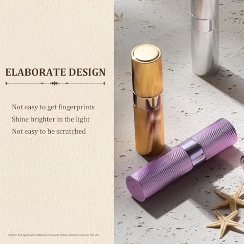 Toureal Travel Perfume Atomiser Refillable, 3Pcs Pinstripe Spray Bottle — view 3