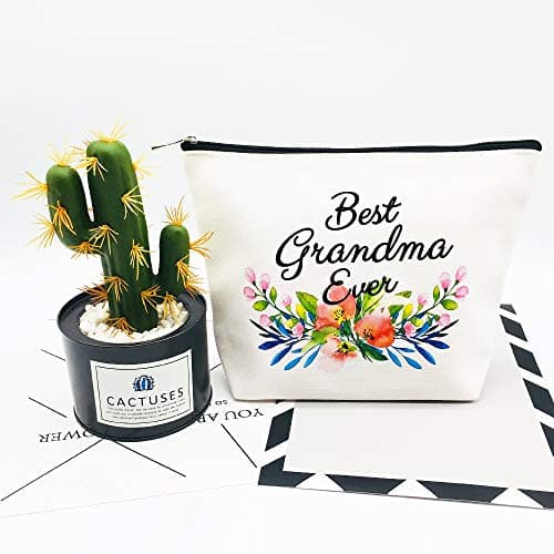 Grandma Gifts Best Grandma Ever Makeup Bag Mother's Day Gifts Grandmother Birthday Gifts Nana Gift for Mom from Granddaughter — view 6