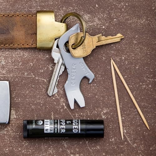Gerber Gear Shard 7-in-1 Keychain Bottle Opener Multitool with Screwdriver, Gifts for Men - Silver — view 3