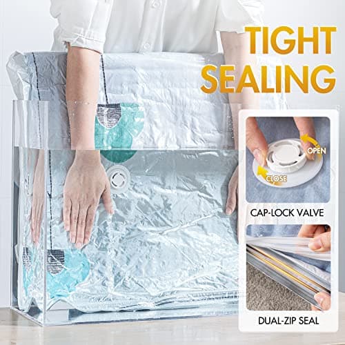 TAILI 4 Pack Jumbo Vacuum Storage Bags for Comforter, 100 X 80 CM — view 5