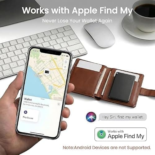 [MFi Certified] Slim Wallet Tracker Card Pair with Apple Find My (iOS Only) — view 2