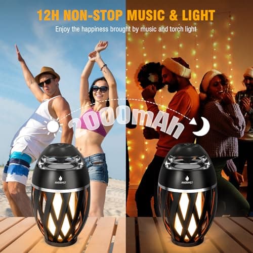 Upgraded Multi-Sync Bluetooth Speakers with Light, Outdoor Speakers Waterproof Auto-Pairing, Unique Gifts for Men, Bluetooth 5.4, 24H Playtime, Loud HD Sound, Cool Gadgets for Home/Patio/Beaches — view 5