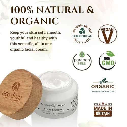 Ecodrop Organic Face Cream 50ml | Botanical Daily Moisturiser — view 3