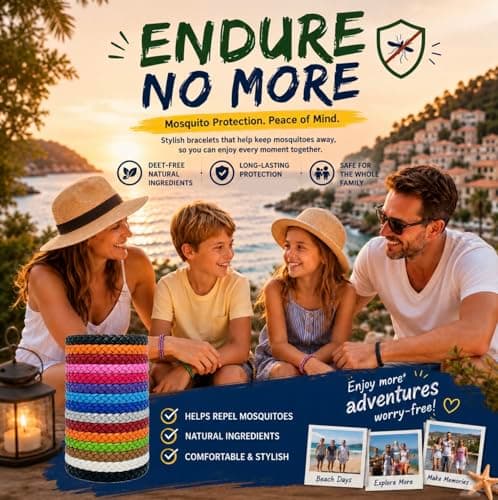 PR0TEX 15 Pack, Insect Repellent Bracelet, Adjustable Leather Deet-Free Wrist Bands, Effective Protection, Insect Mosquito Repeller Bands for Adults & Kids, Resealable Pack. — view 2