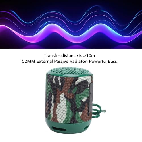 GOWENIC Mini Bluetooth Speaker for Travel & Outdoor (Camo Green) — view 2