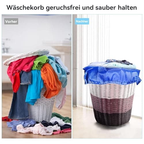 OTraki 2 Pack Travel Laundry Bag, 50x60cm Drawstring Laundry Bag for Dirty Clothes Foldable Storage Bag Toys Dirty Clothes Bag for Hamper Basket Home College Dorm Camp (Blue) — view 6