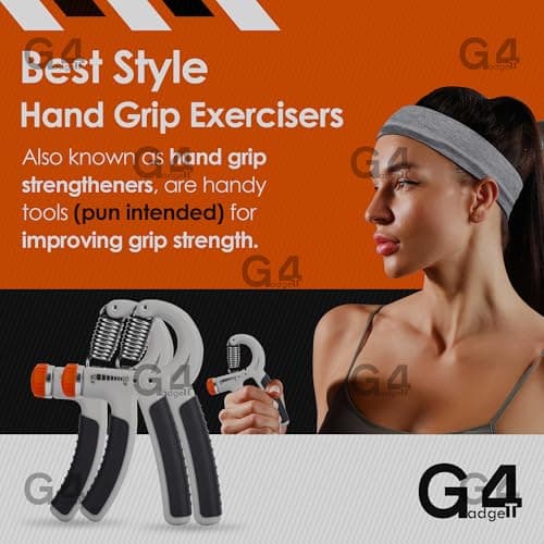 G4GADGET Hand Gripper 2 Pack – Adjustable 10-40kg Hand Exerciser Set for Grip, Wrist, and Finger Strength – Dual Resistance Forearm Trainer for Home, Office & Gym Fitness — view 6
