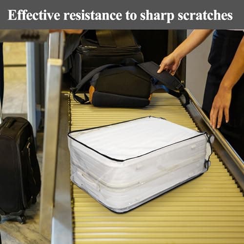 oneant 3Pcs Suitcase Cover Protectors PVC Luggage Cover for Suitcases 20/24/28 Inch Transparent Clear Suitcase Cover for Wheeled Trolley Case Home Travel Case Accessories (Clear) — view 6