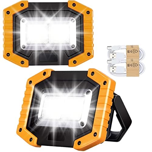 Edasion 30W LED Work Light Rechargeable COB Floodlight Super Bright 2000LM Portable Light Outdoor USB Battery Security Light Waterproof for Camping Fishing Hiking Car Garage BBQ