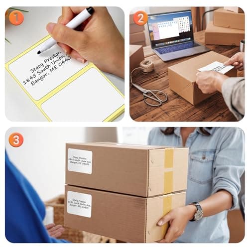 68 Plain Address Labels Stickers 100 x 75mm Blank White Large Sticky Label — view 5