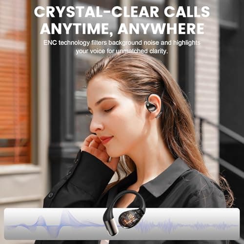 Bluetooth 6.0 Open Ear Wireless Earbuds, IPX7 Waterproof Sport Headphones — view 2