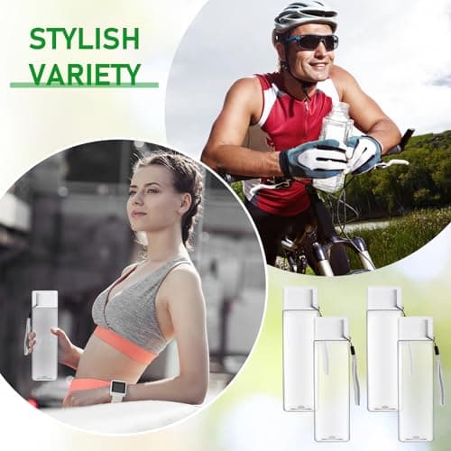 YFNVH 20 Pack 500 ml Plastic Water Bottles, Clear Reusable Sports Bottles — view 4