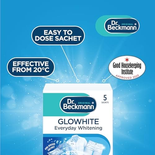 Dr. Beckmann Glowhite, In-Wash Sachets, Brighter White Laundry, 5 x 40g — view 3