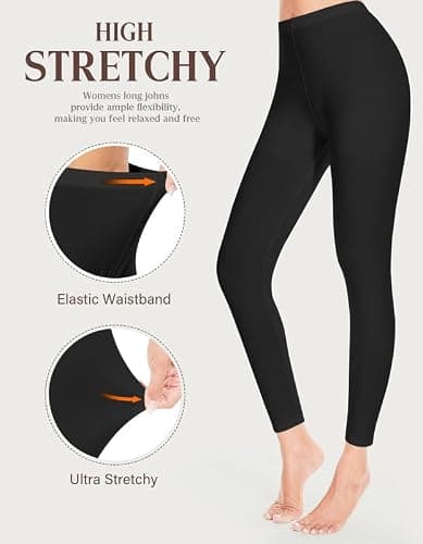 YADIFEN Thermal Underwear Womens Ultra Soft Stretch Ladies Base Layers — view 4