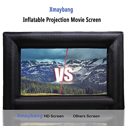 Xmaybang 18ft Inflatable Movie Projector Screen, Outdoor Projector Screen, Front/Rear Projection, Including Blower, Pedestal, Straps and Storage Bag — view 4