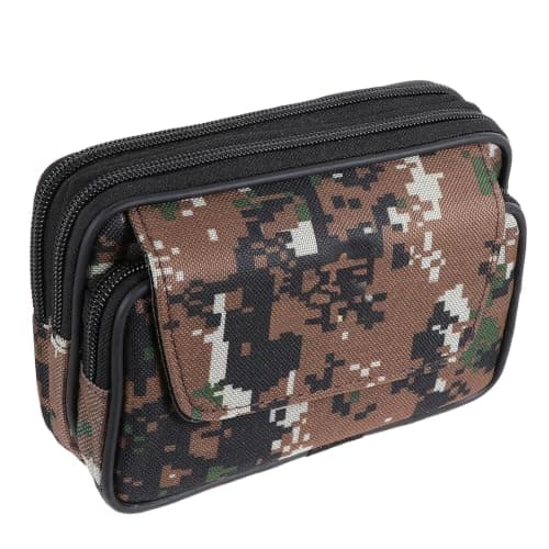 Canvas Waterproof Phone Storage Bag with Belt for Men Travel