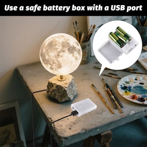 Eophmi USB Battery Pack for Led Lights,1pcs 3X1.5V AA Battery Case,Batteries Case Box with USB Port for 4.5V Led Lights, String Light, Fairy Light, DIY Decorations — view 5
