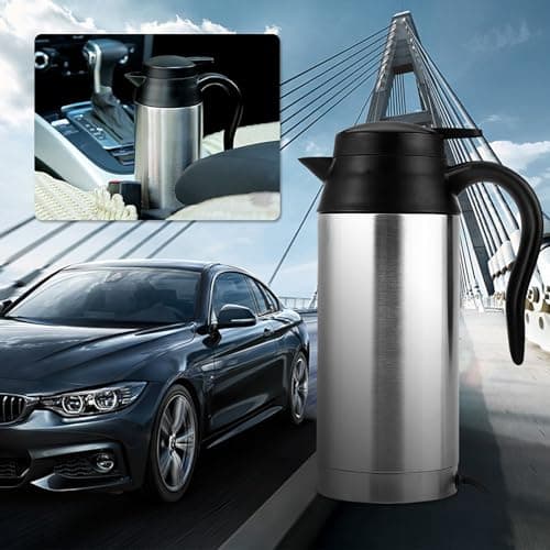 Bonbela Electric travel kettle with 12V car power adapter and 750ml — view 3
