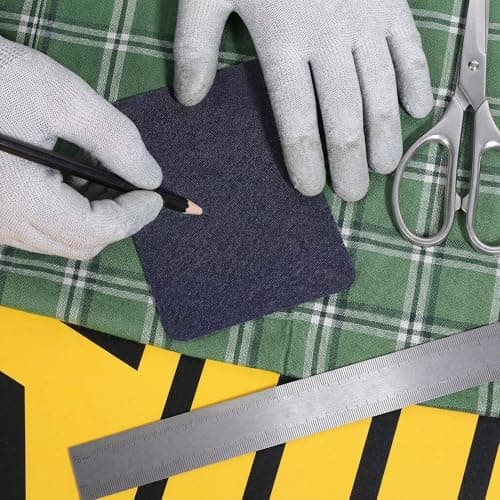 Down Jacket Repair Patches, 2 Pack Self Adhesive Fabric Patches 12.5 x 9.5cm, Waterproof Clothing Repair Patches for Jackets, Coats, Tents & Sleeping Bags, Navy Blue — view 6
