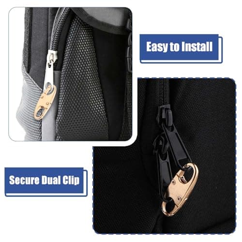 Zipper Pulls,Pack of 10 Anti-Theft Zipper Pulls Suitable for Two-Way Zippers and Quick Release Mini Padlocks Suitable for Handbags, Suitcases, Backpacks, Wallets — view 5