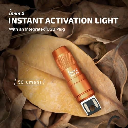 OLIGHT imini 2 Keychain Rechargeable Small EDC Torch, Orange — view 2