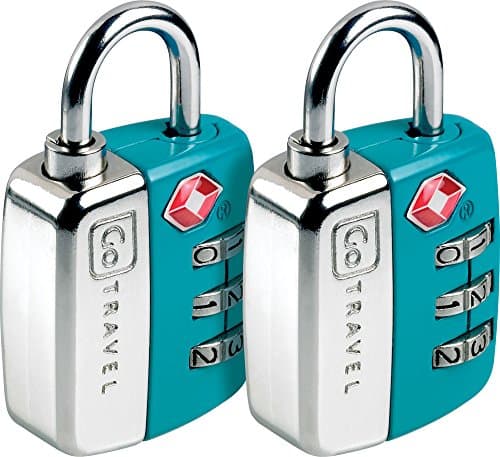 Go Travel TSA Luggage Lock - Sentry 3-Dial Combination, Twin Pack