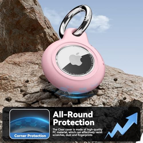 TNSNK for AirTag Holder Keyring, 1 Pack,Pink — view 5