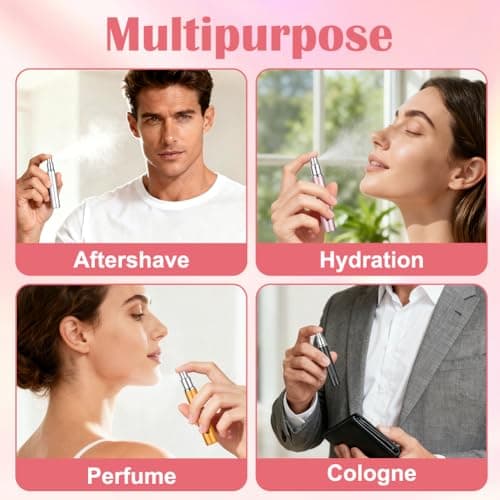 AUYAO 5ml Perfume Atomiser Perfume Travel Bottle Mini Perfume Atomiser Bottle Refillable Bottles Portable Mini Spray Travel Bottle Portable Perfume Dispenser for Purse Handbag Pocket Luggage(4PCS) — view 4