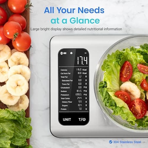 Cosori Smart Kitchen Food Scales with UK database, Calorie Counting, Silver — view 2