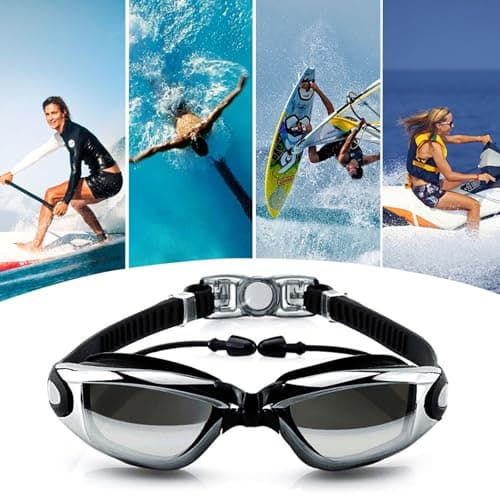 KUIZHEN Swimming Goggles, Swim Goggles Attached Ear Plugs — view 5