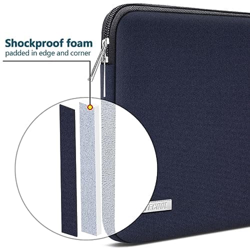 TECOOL 14 Inch Laptop Sleeve Protective Laptop Case 14 inch,Dark Blue — view 4