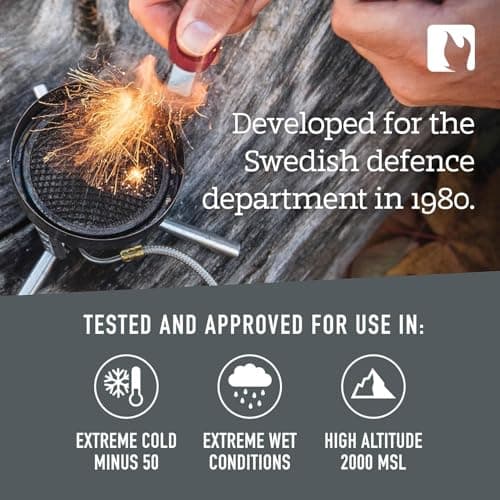 Light My Fire Swedish Flint Fire Starter Ferro Rod Survival Tools SCOUT Fire Steel Bushcraft Camping Gear Flint and Steel Fire Starter Kit 2-in-1 Fire Flint and Striker 3,000 Strikes — view 5