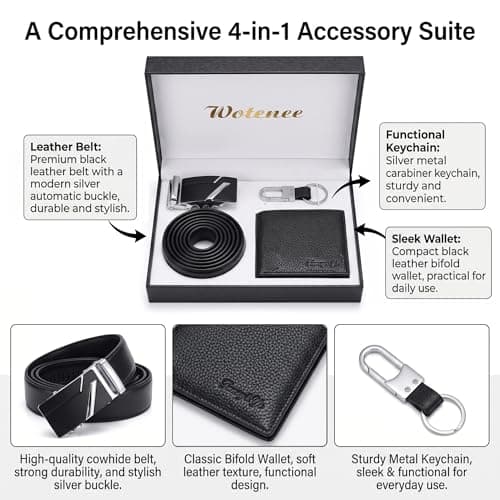 WOTENCE Gifts for Men Birthday Men's Gift Set Ideal for Father's Day Valentines Anniversary Presents for Him Men Dad（Black） — view 3