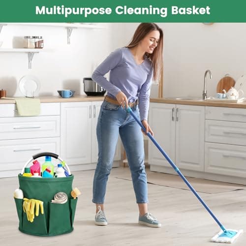 Cleaning Caddy with Handle, Portable Collapsible Bucket Oxford Fabric Caddy — view 5