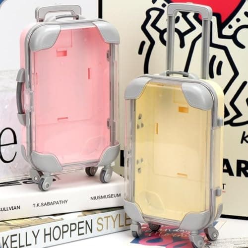 Mini Suitcase Party Favor Box – Small Plastic Luggage Organizer for Candy, Jewelry & Makeup, Tiny Travel Suitcase for Girls Trip Gifts & Doll Decor (1 Pcs) (Red) — view 6