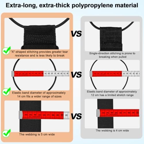 Adjustable Elastic Luggage Straps, for Attaching Bags to Suitcase Handle (2, Black*2) — view 5