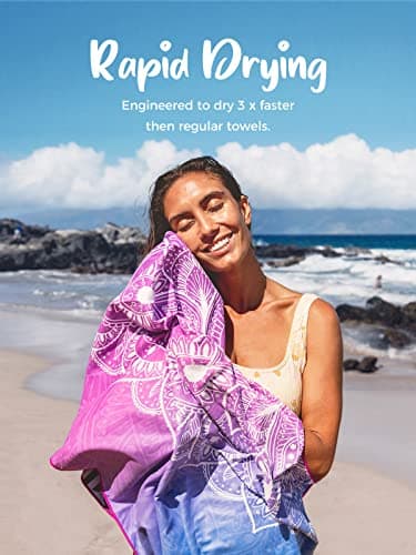 OCOOPA 2 Pack Beach Towel Microfiber, Extra Large 178cm*80cm Oversized Travel Towel- Quick Dry, Sand Free, Compact, Lightweight-Beach Accessories — view 2