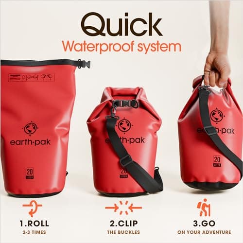 Waterproof Dry Bag 20L - Roll Top Compression Sack for Kayak Paddleboard — view 5
