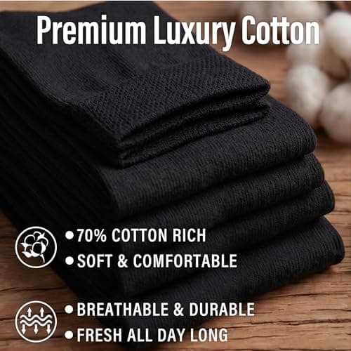 20PK Mens Black Ankle Socks - UK 9-11/EU 43-45 - Black — view 2