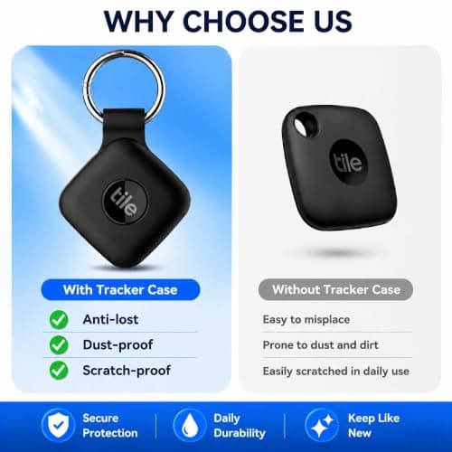 Silicone Carabiner Case for Tile Mate 2024/Ugreen Tracker,2 Pack,Black+Red — view 6