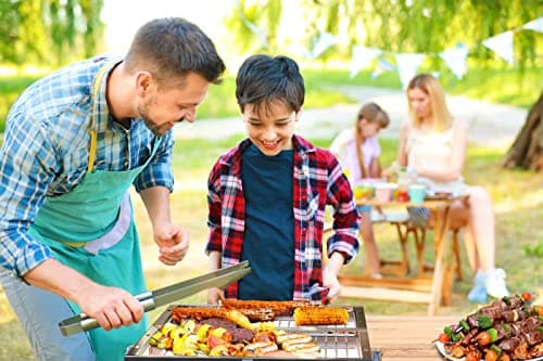 Gardebruk Portable Folding Stainless Steel Double Grill Surface Charcoal Grill for Travel, Camping, Picnics — view 2