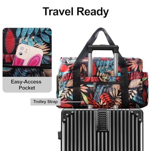 Overnight Bags for Women, Travel Holdall with Shoe Pocket & Wet Compartment — view 5