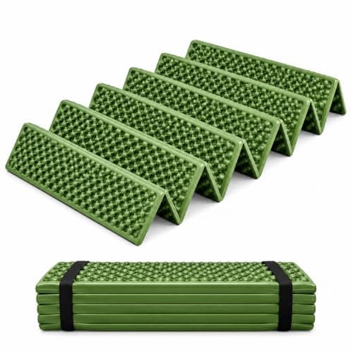 NTEK Foldable Camping Sleeping Mat – Lightweight Closed-Cell Foam Mattress – Compact Outdoor Sleeping Pad for Hiking, Backpacking, Fishing, Picnic & Tent Camping (GREEN)